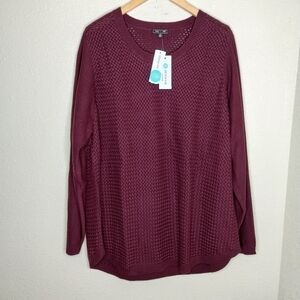 Lety & Me Josey Elbow Patch Sweater size 3X